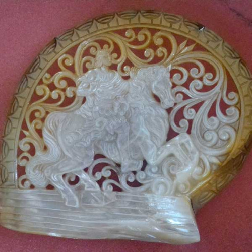 Mother of Pearl Shell Carving outrider art