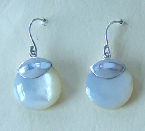 Mop Shell Silver Earring