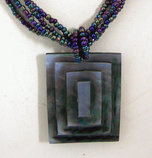 black mop necklace