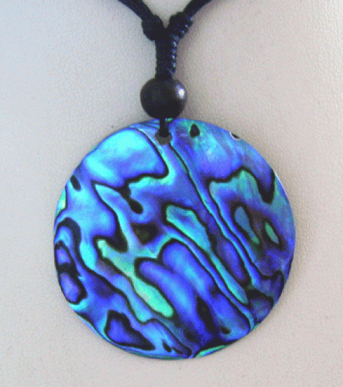 Paua Shell Necklace With Bead