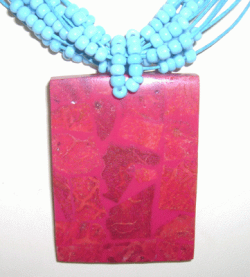 red coral necklace with bead