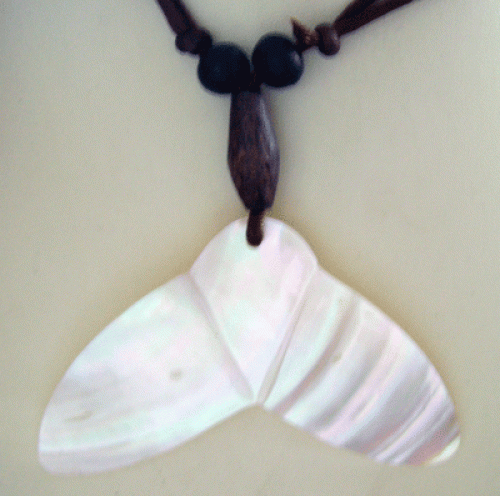 kupang shell necklace with bead
