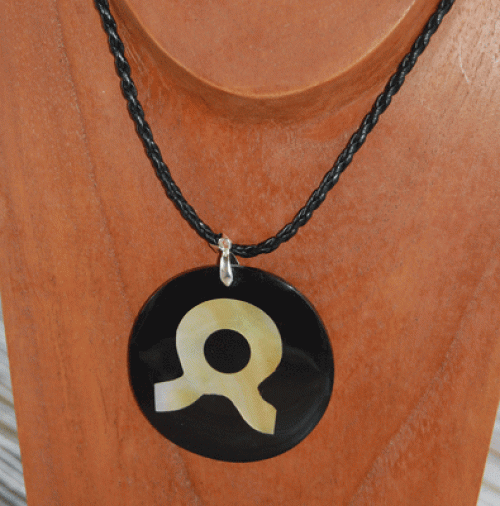 Necklace shell with resin