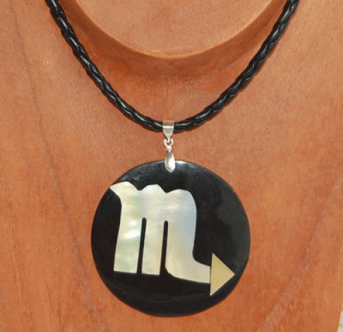 Zodiac shell resin necklace