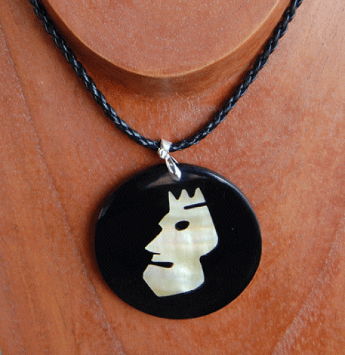 necklace shell with resin