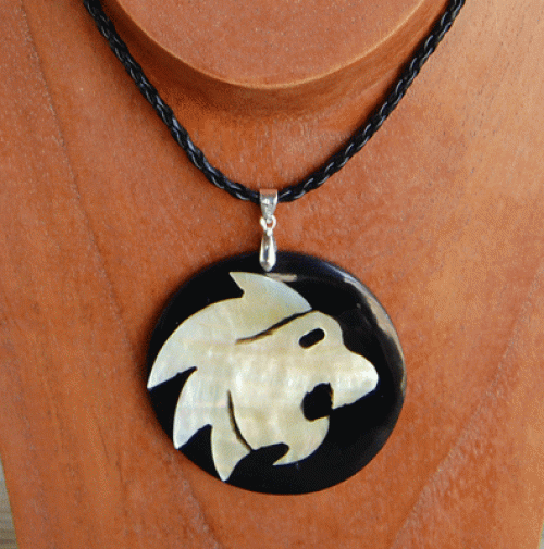 Zodiac shell with resin necklace