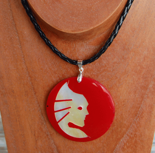 Zodiac shell with resin necklace