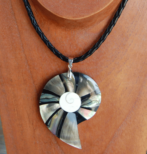 shell mosaic necklace
