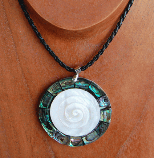 shell mosaic necklace