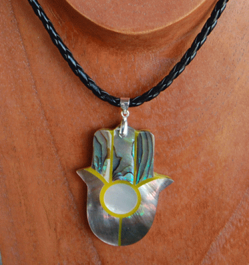 shell mosaic necklace