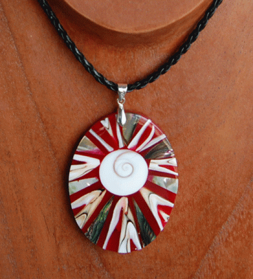 shell mosaic necklace