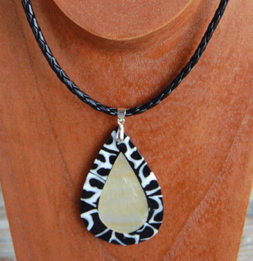 shell mosaic necklace