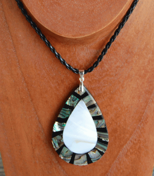 shell mosaic necklace