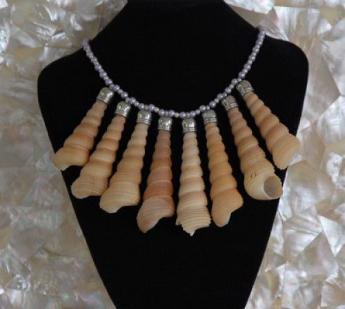 seashell necklace art jewelry